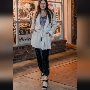 Bella Dahl Luxe Rayon Silk Velvet Joggers L